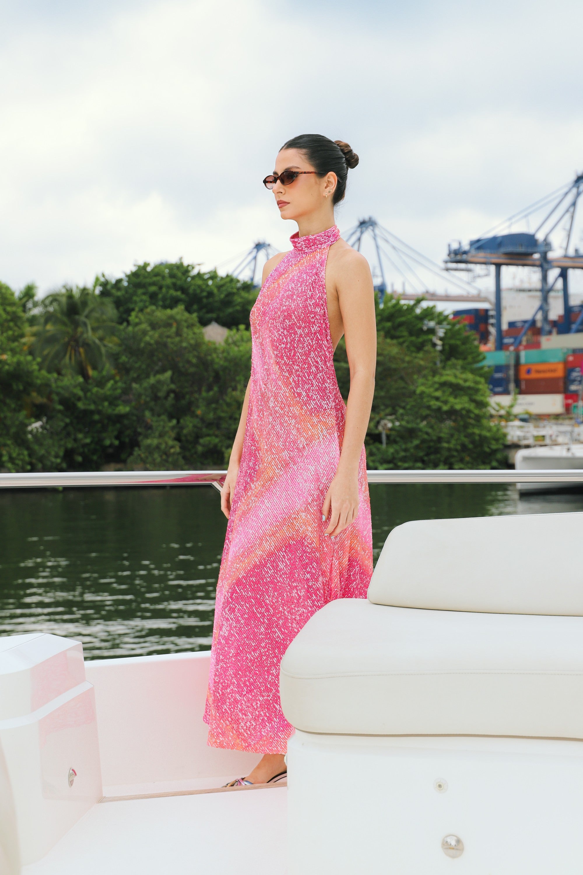 Sequins Halter Dress - Rothko