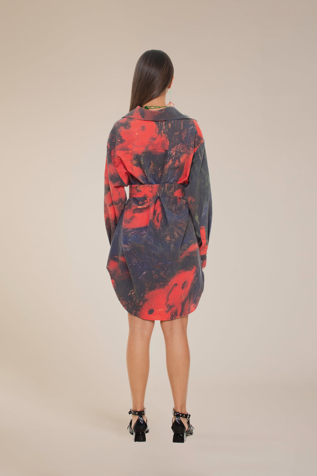 'Red Roses' Dress-Shirt And Belt