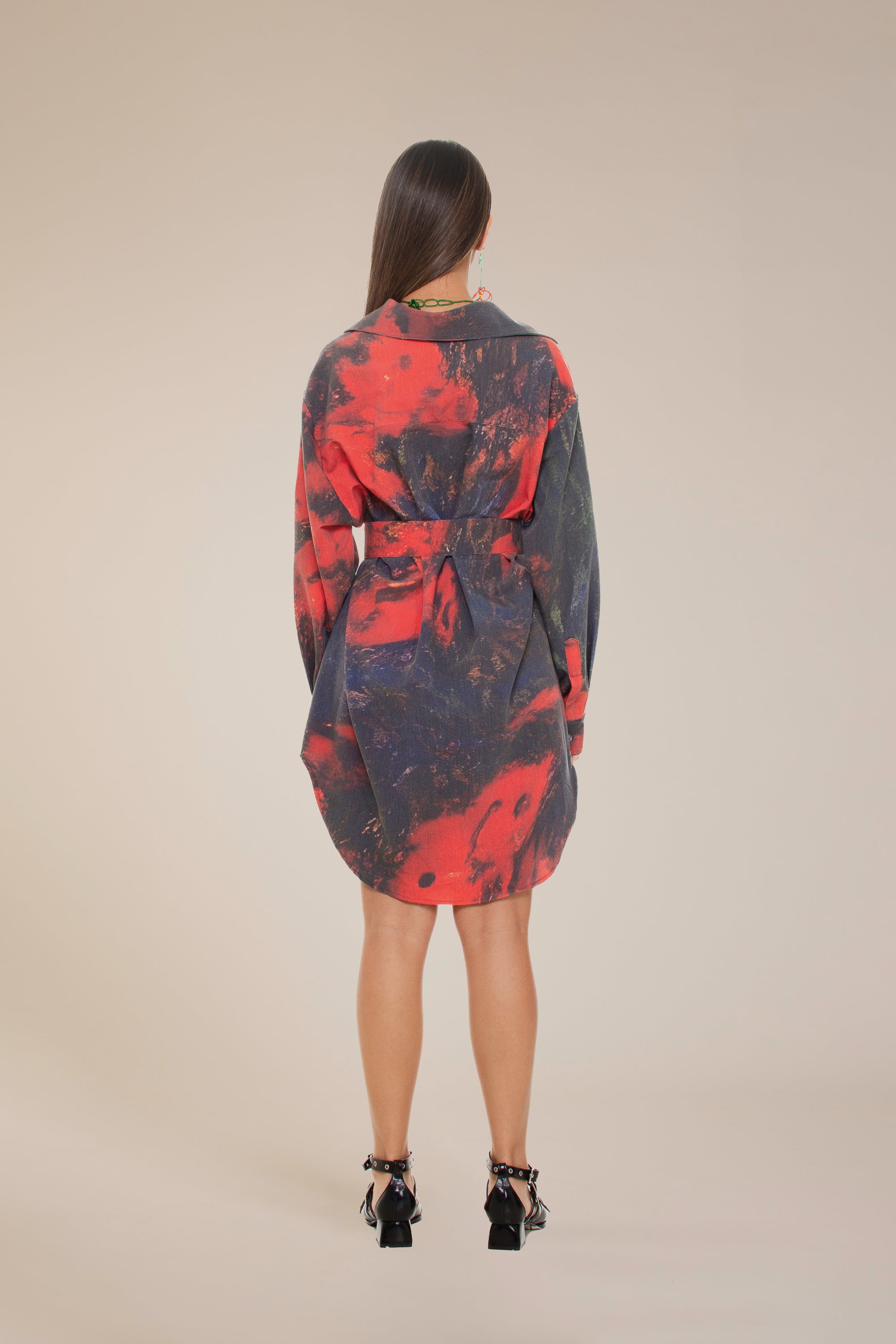 'Red Roses' Dress-Shirt And Belt