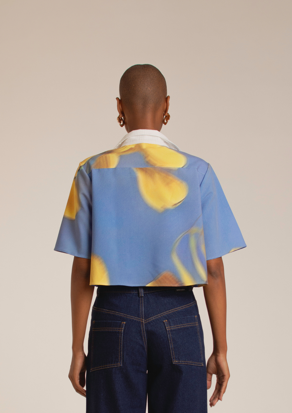 “Yellow Flowers ” V-Neck Shirt