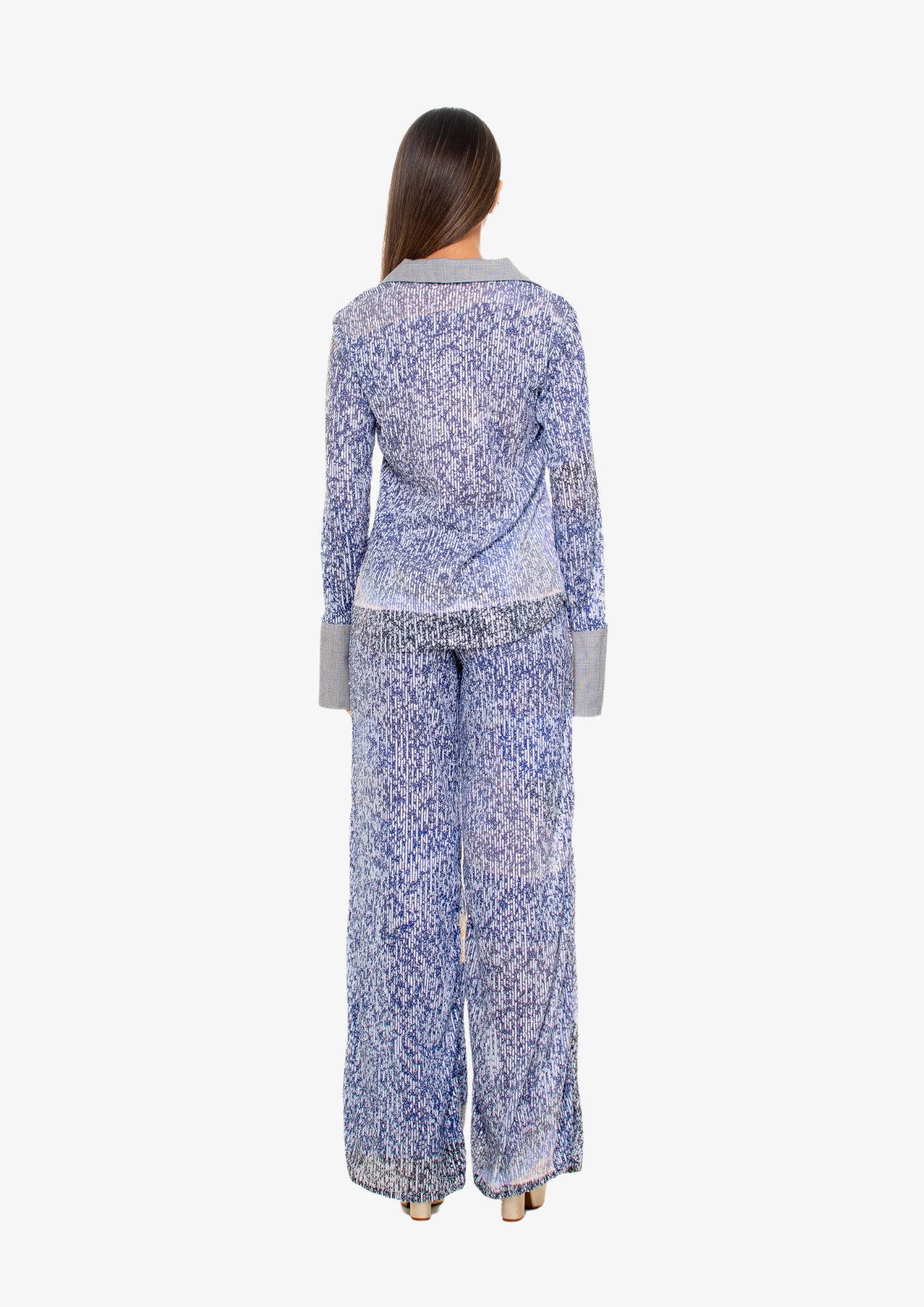 'Diving' Sequins Flare Pants