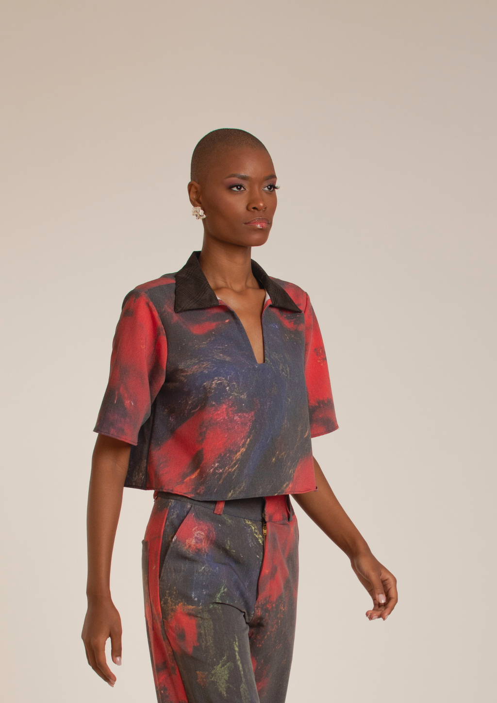 “Red Roses” V-Neck Shirt