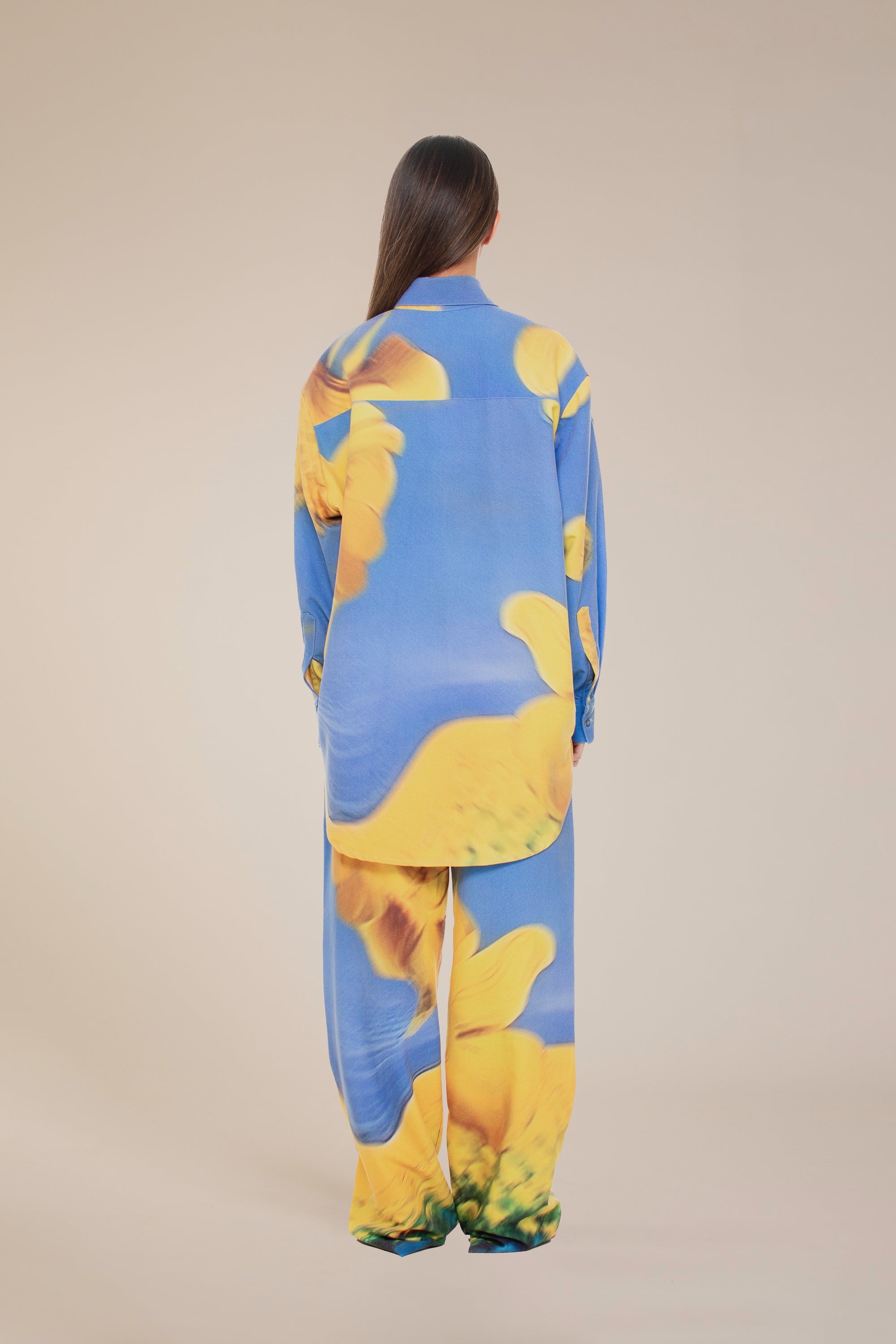 'Yellow Flowers' Straight-Leg Pants