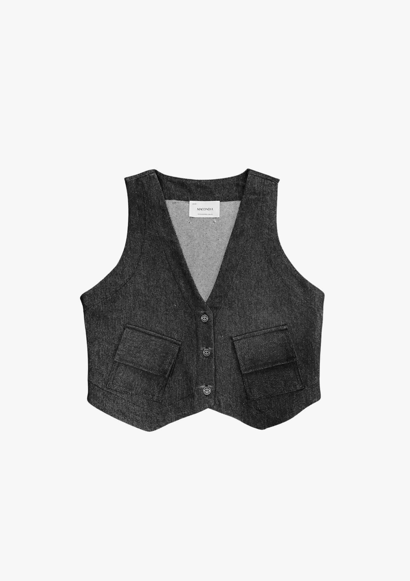 Dark Gray Denim Vest