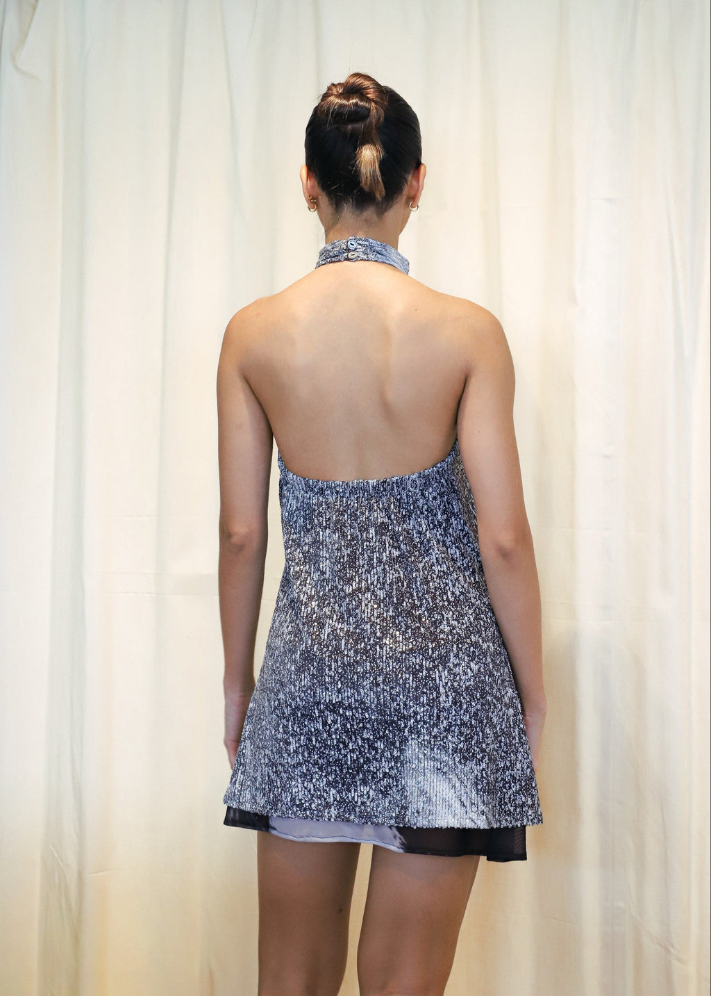 Sequins Mini Dress - Everybody's Town (B&W)