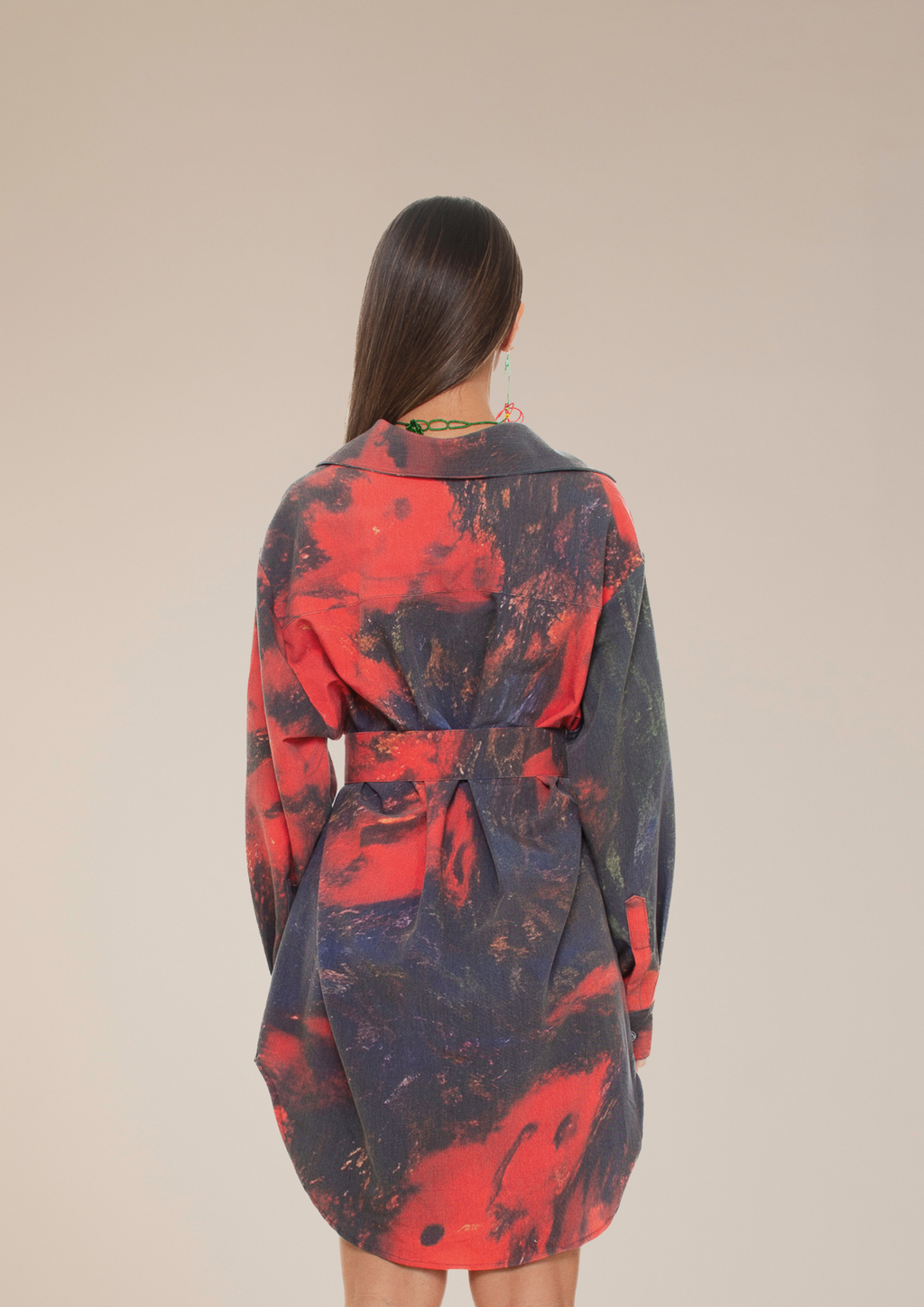 'Red Roses' Dress-Shirt And Belt