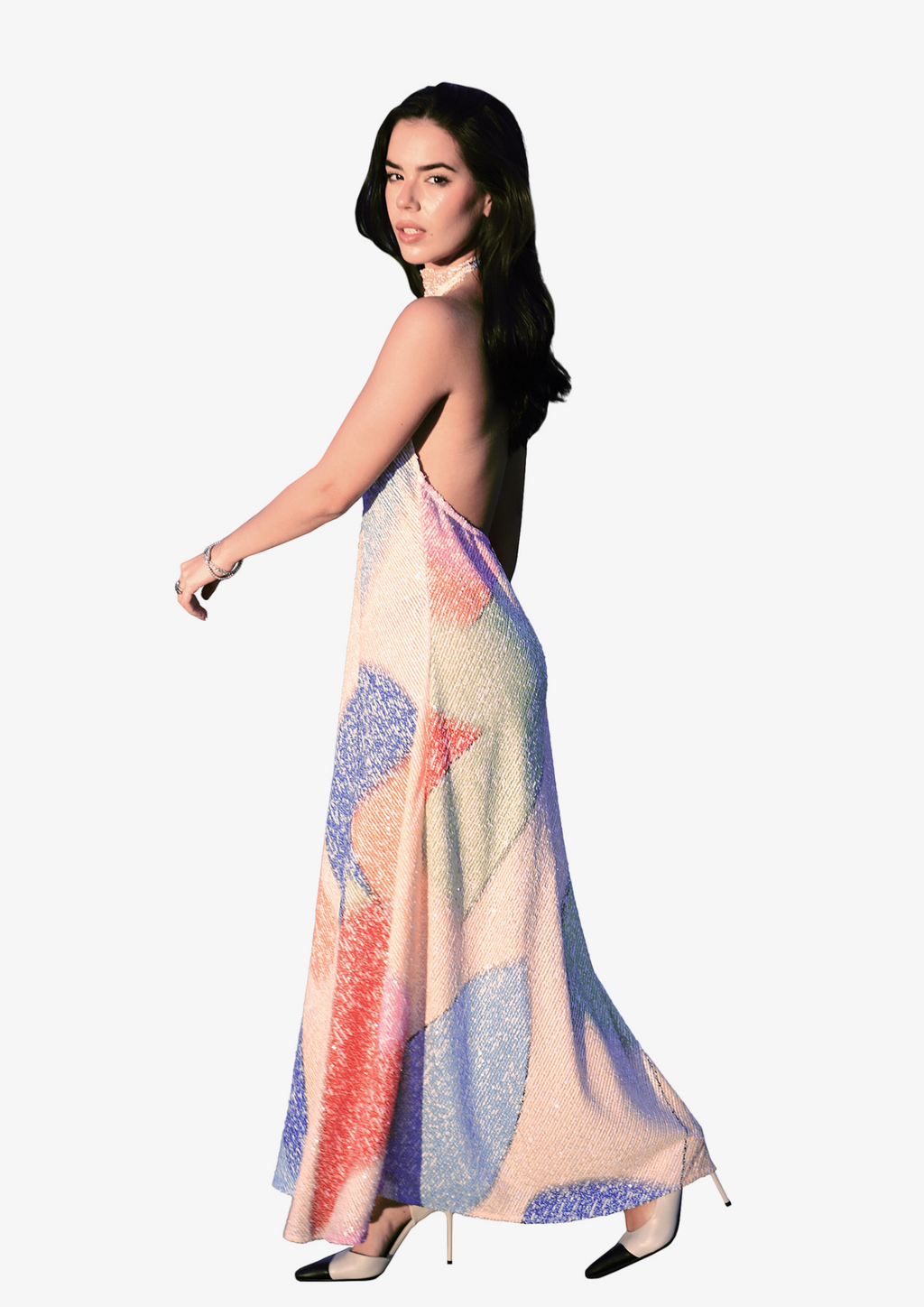 'Figuras' Sequins Maxi Dress (Colors)