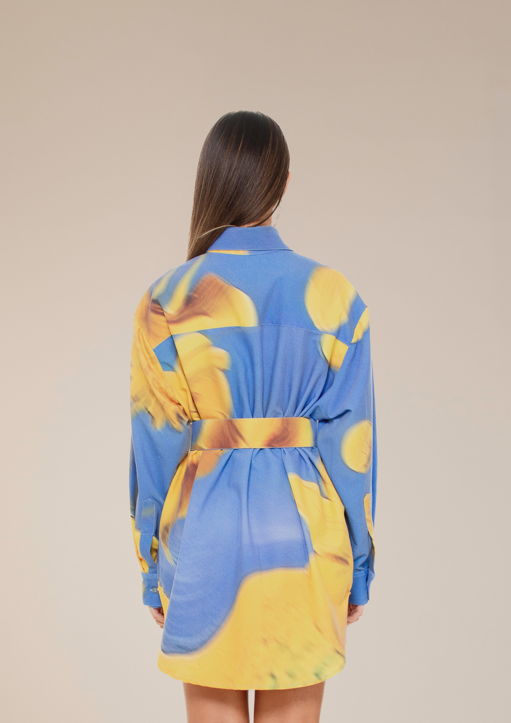 'Yellow Flowers' Dress-Shirt And Belt