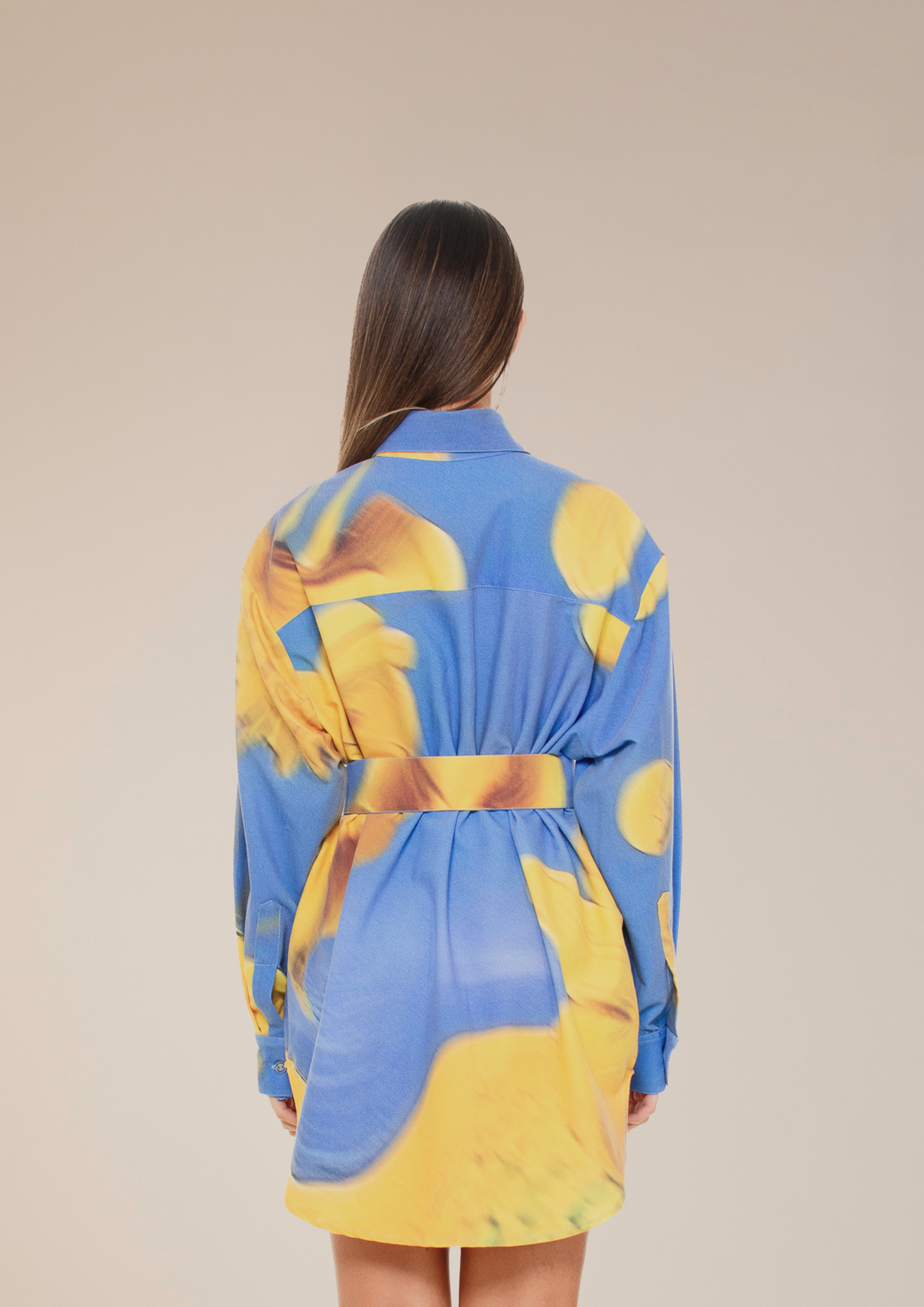 'Yellow Flowers' Dress-Shirt And Belt