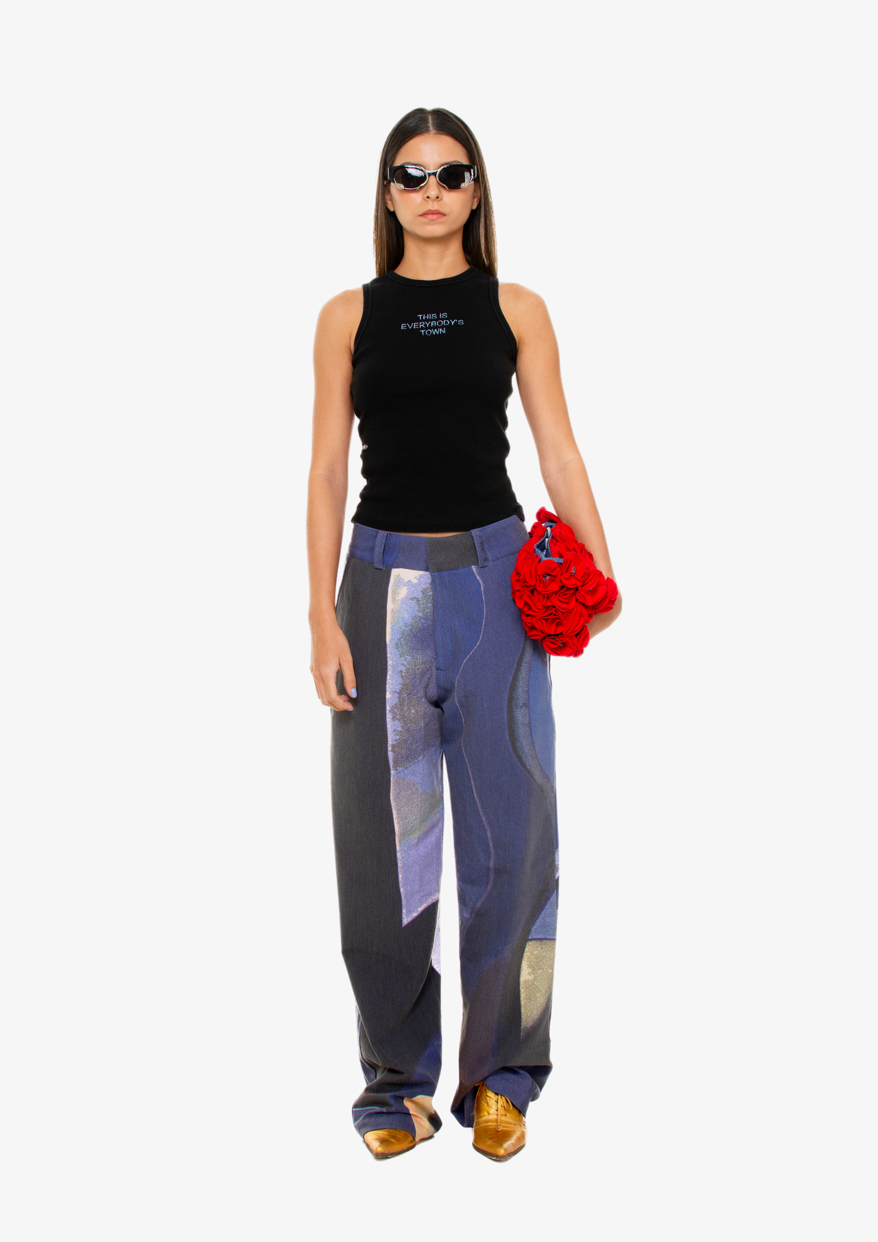 'Diving' Straight-Leg Pants