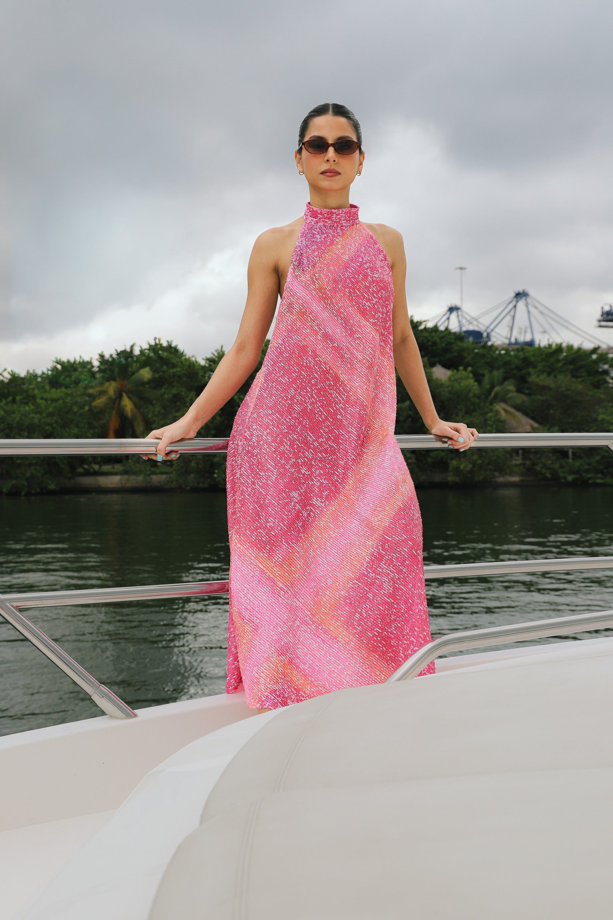 Sequins Halter Dress - Rothko