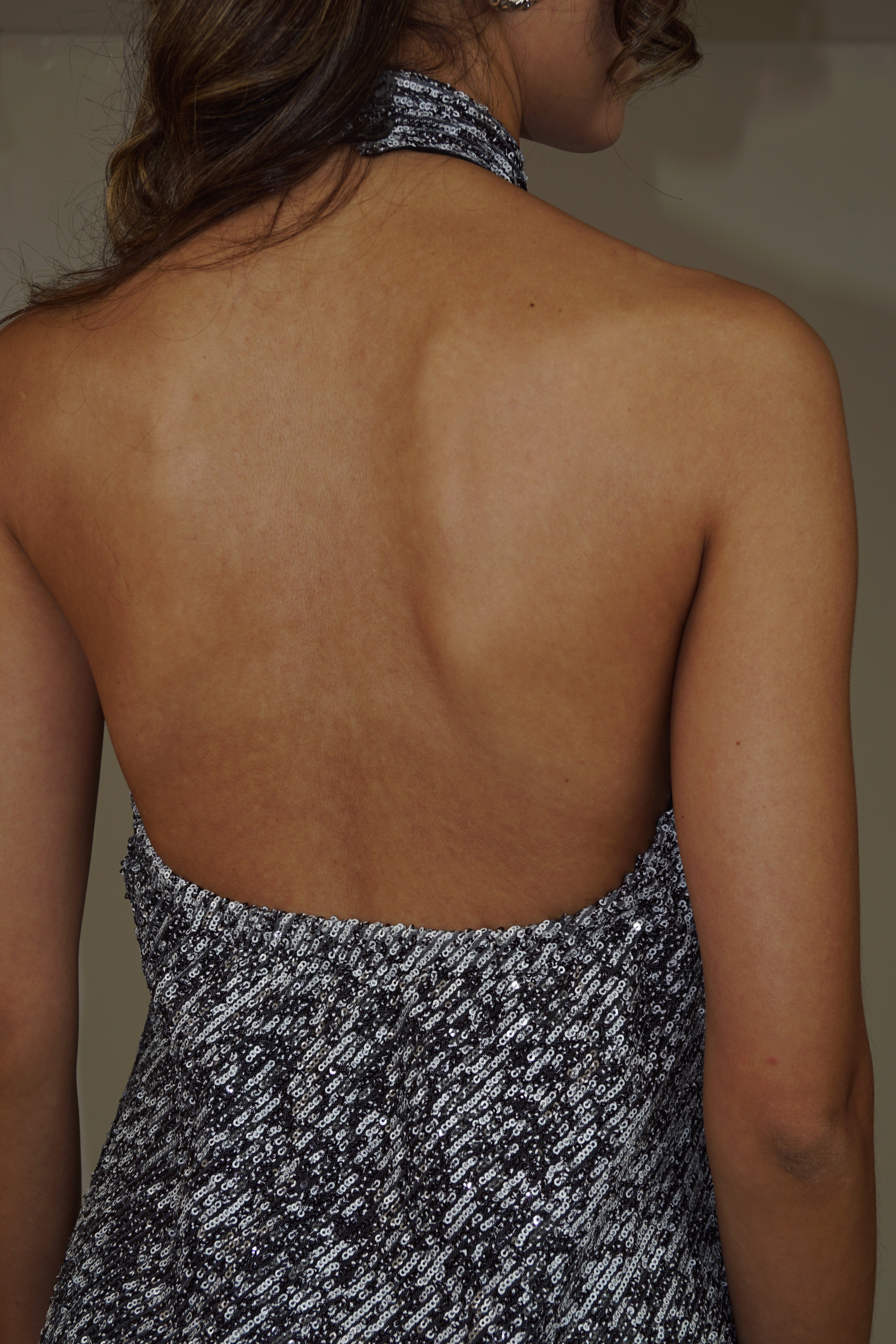 Everybody's Town B&W Sequins Mini Dress