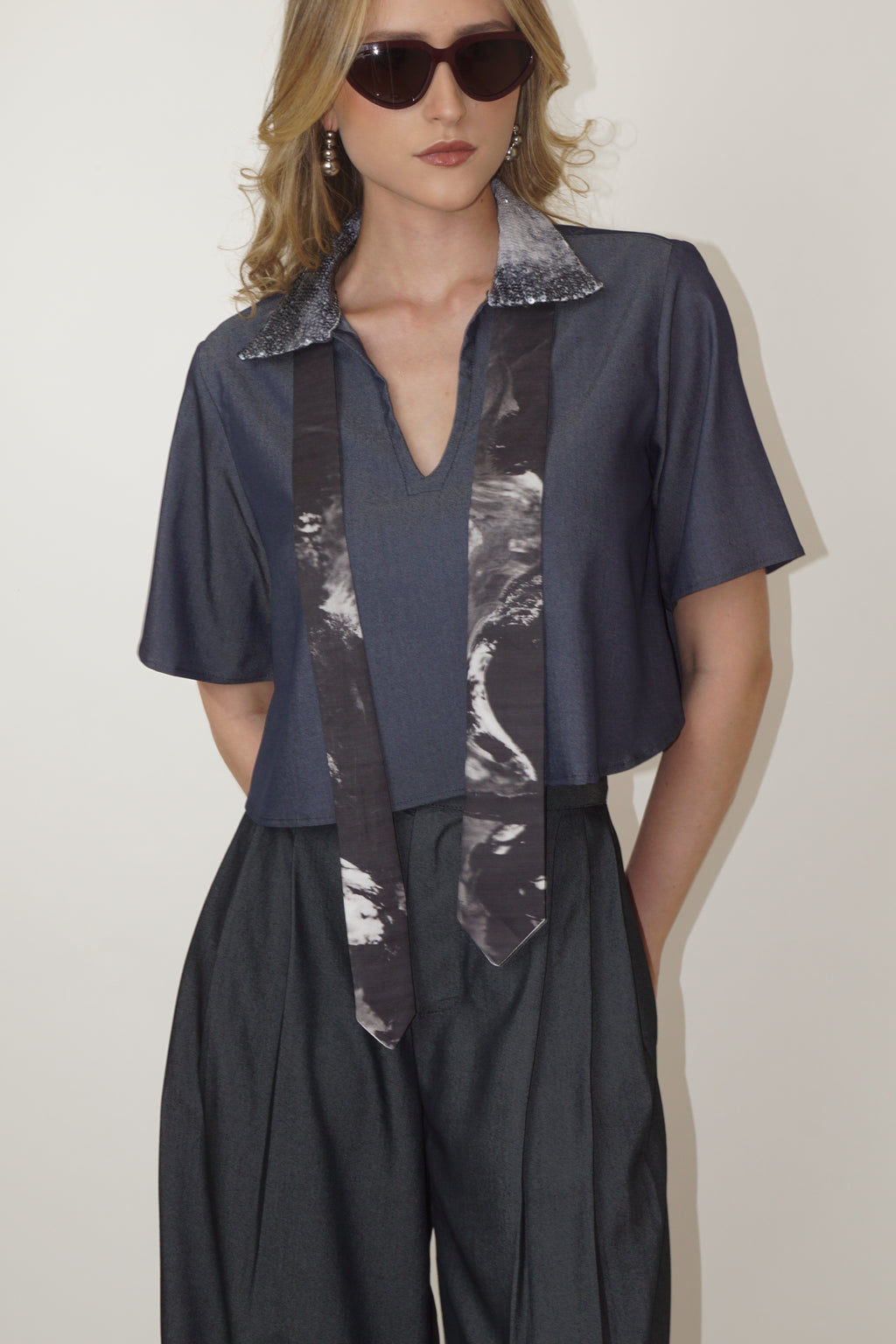 Dark Gray Twist Top