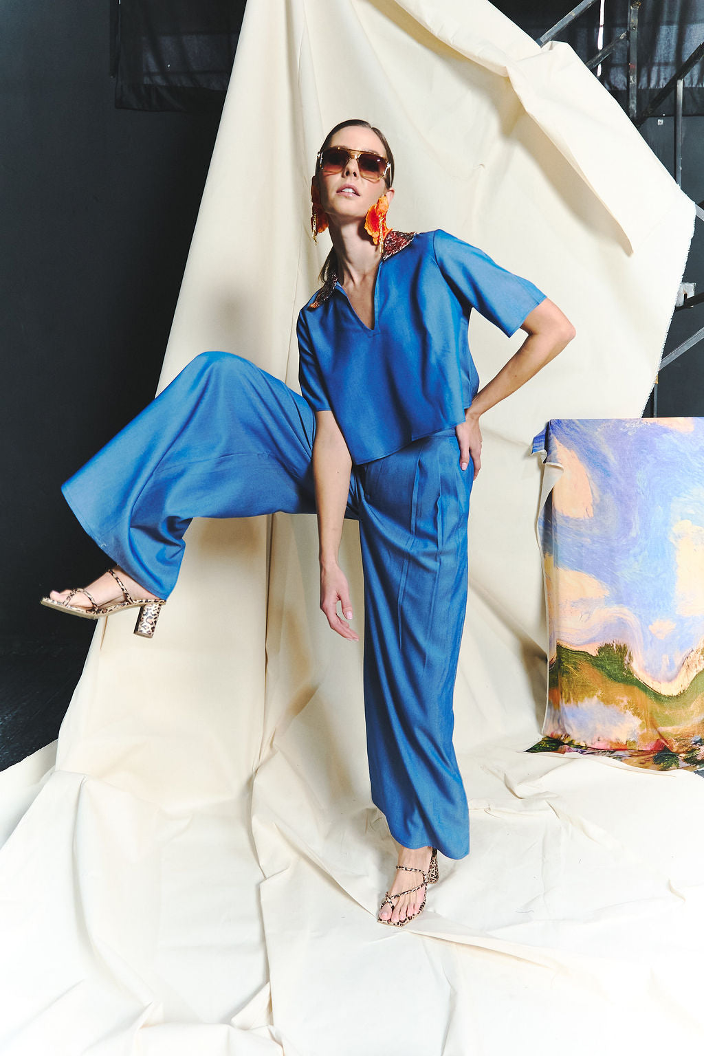 Blue Glide Pants