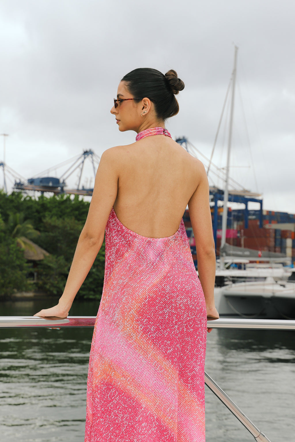 Sequins Halter Dress - Rothko