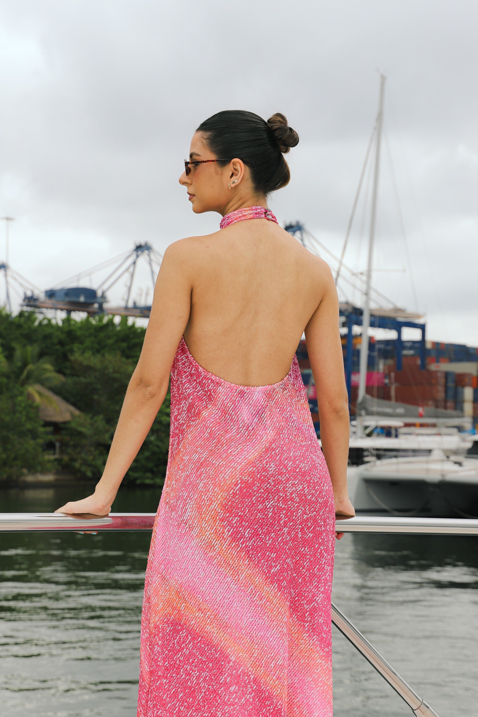 Sequins Halter Dress - Rothko