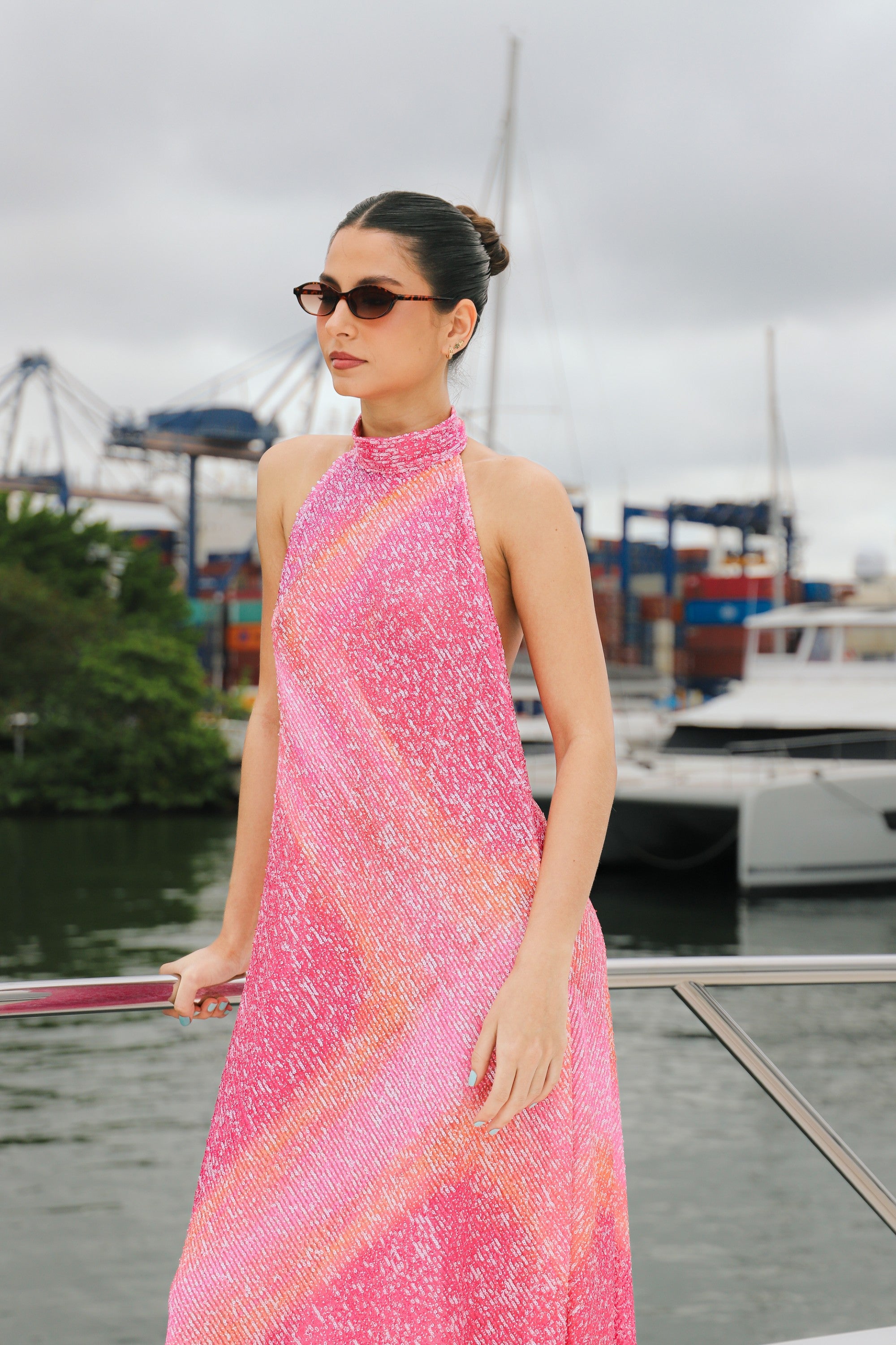 Sequins Halter Dress - Rothko