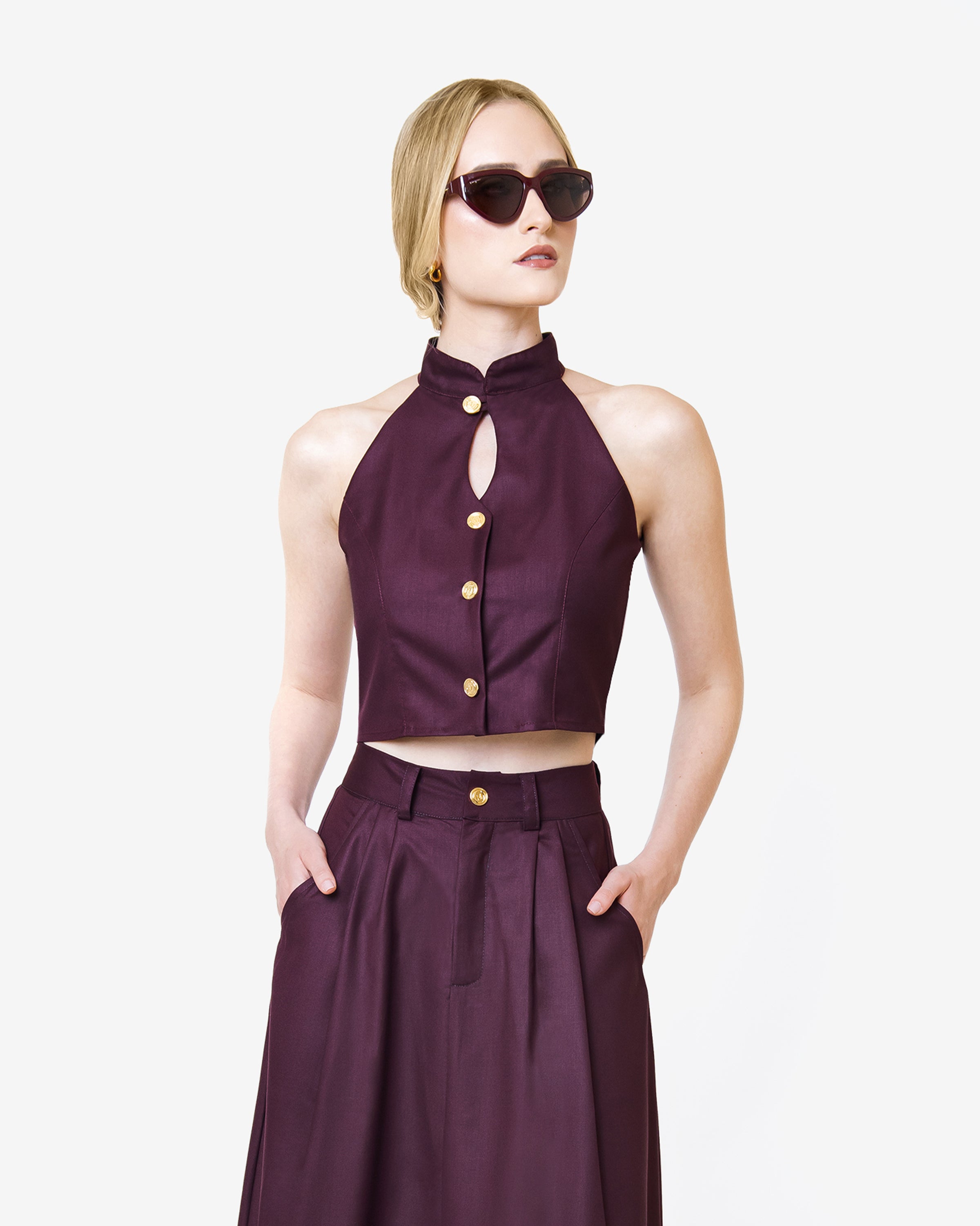 Burgundy Axis Vest