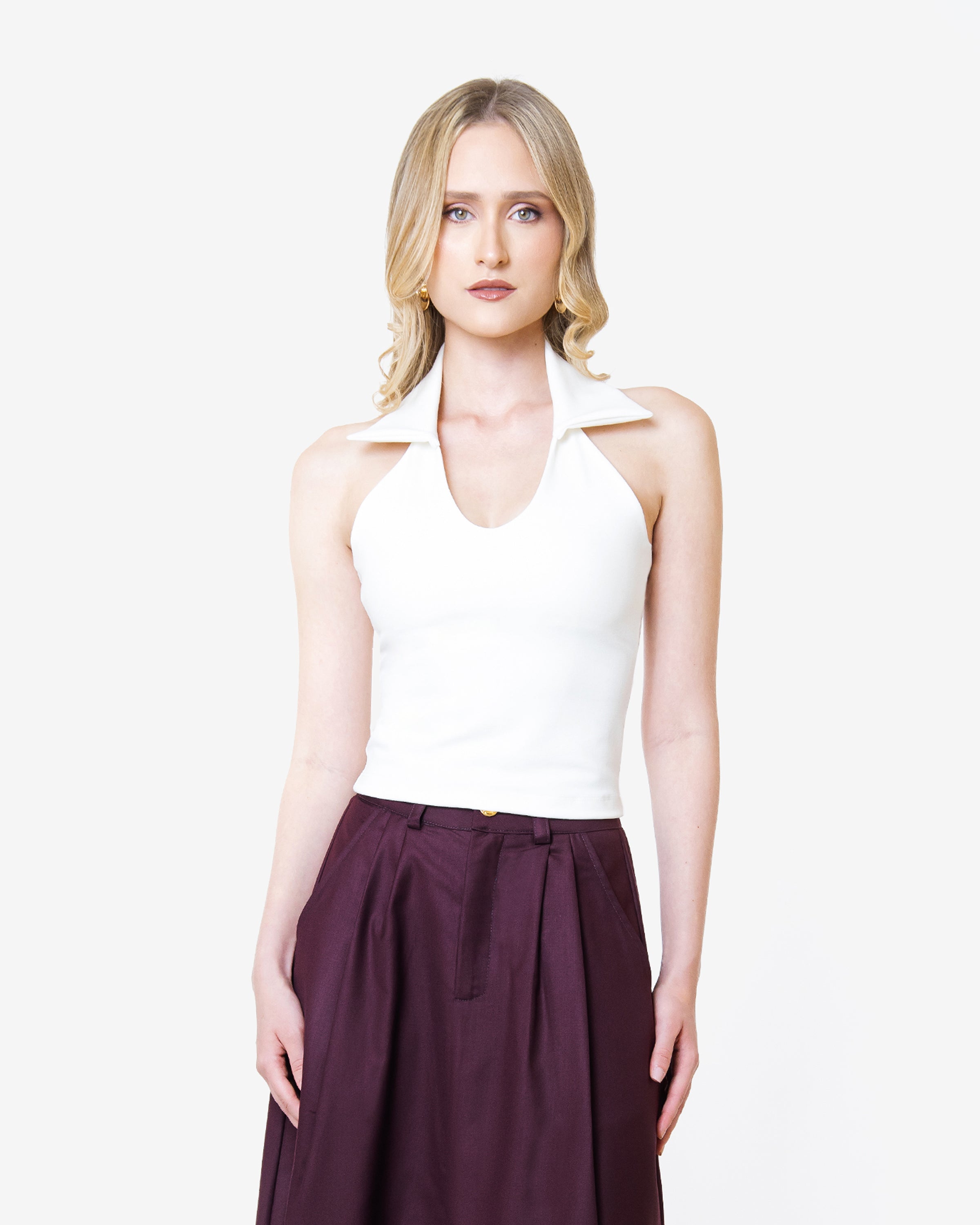 White Draft Top