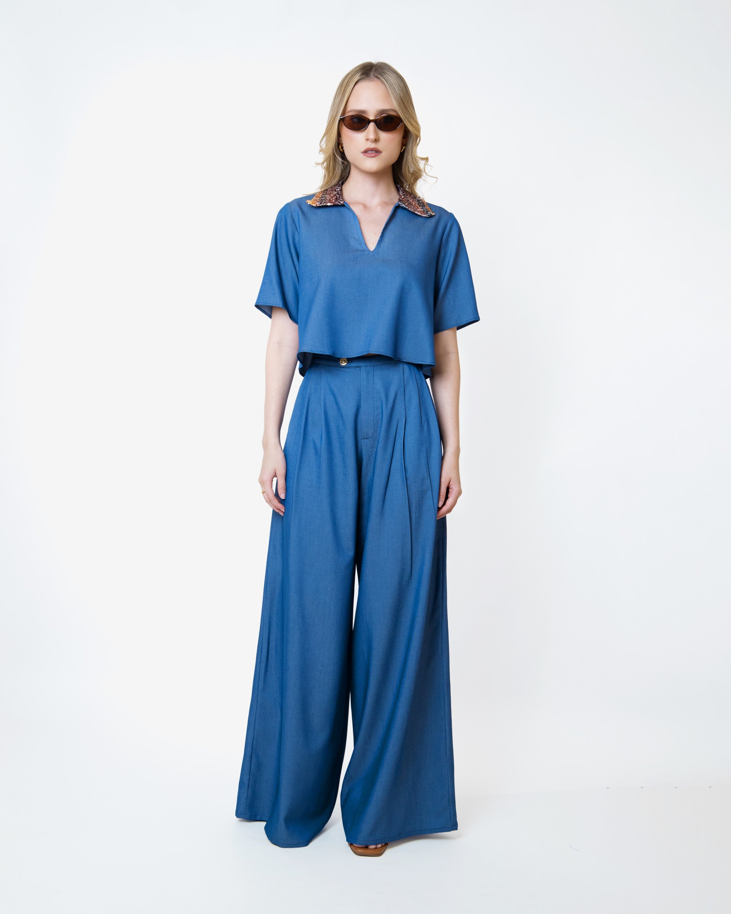 Blue Glide Pants
