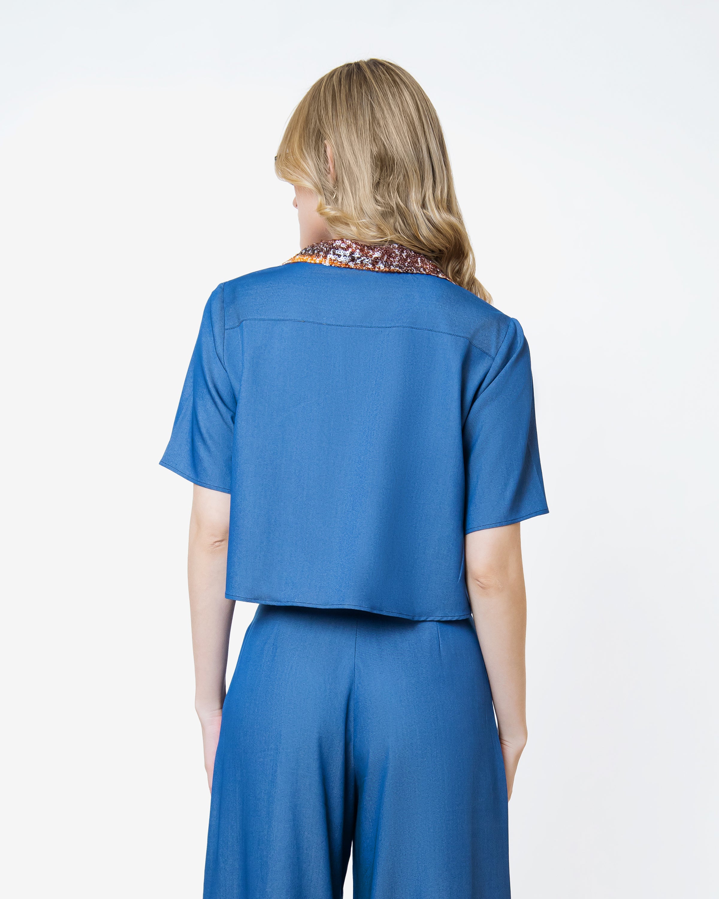 Blue Twist Top