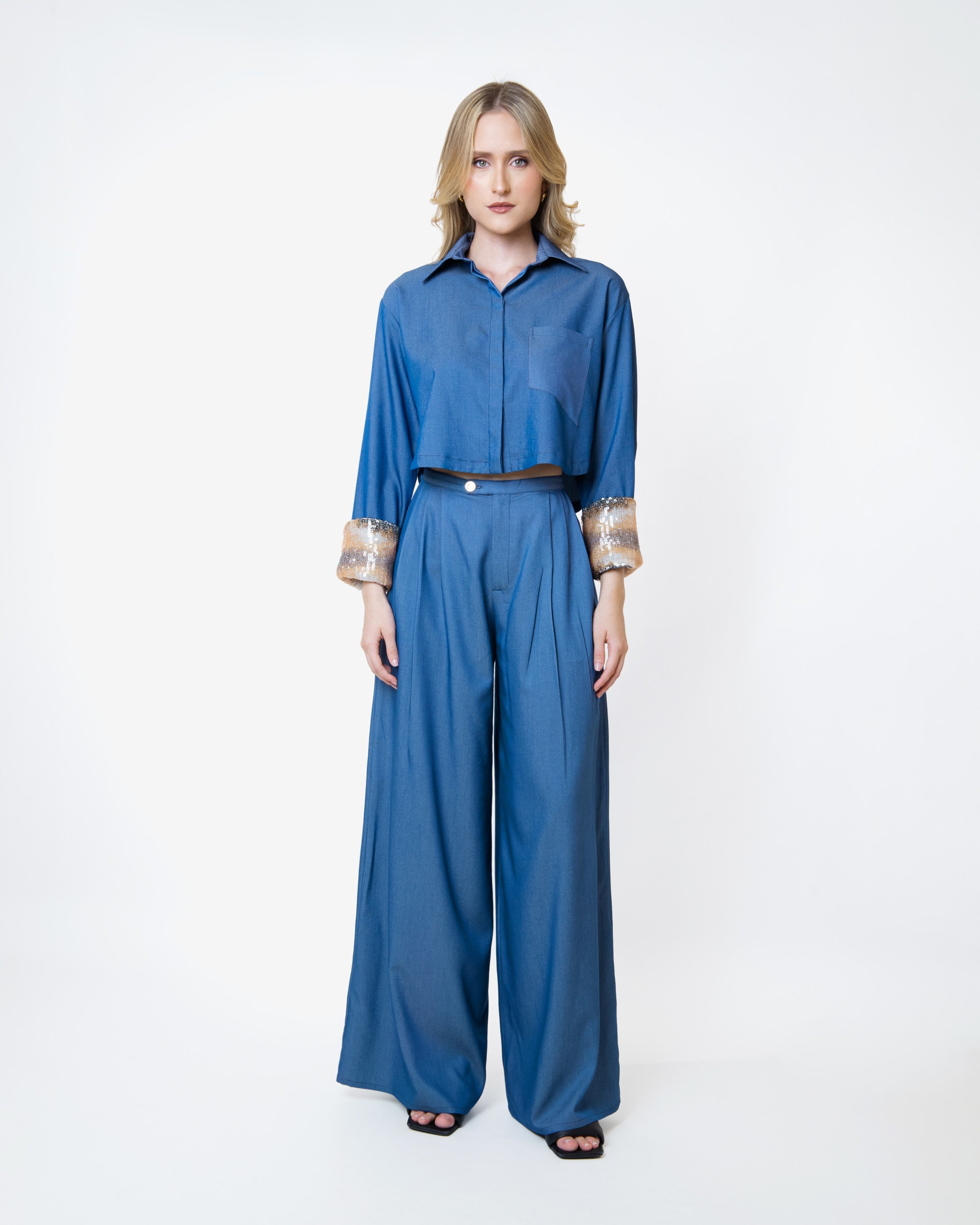 Blue Glide Pants