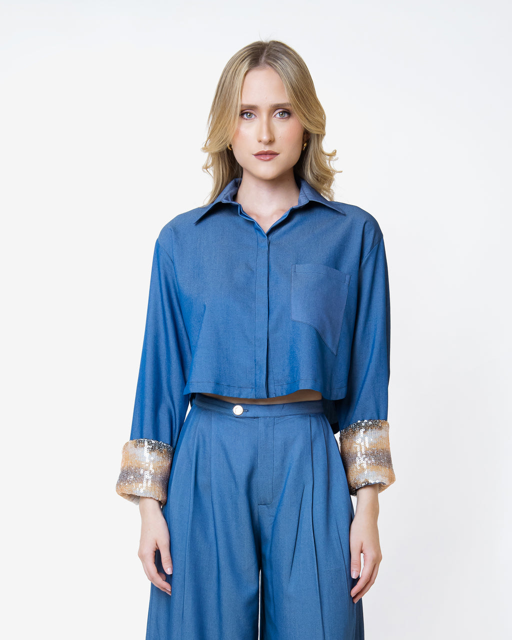 Blue Twist Shirt