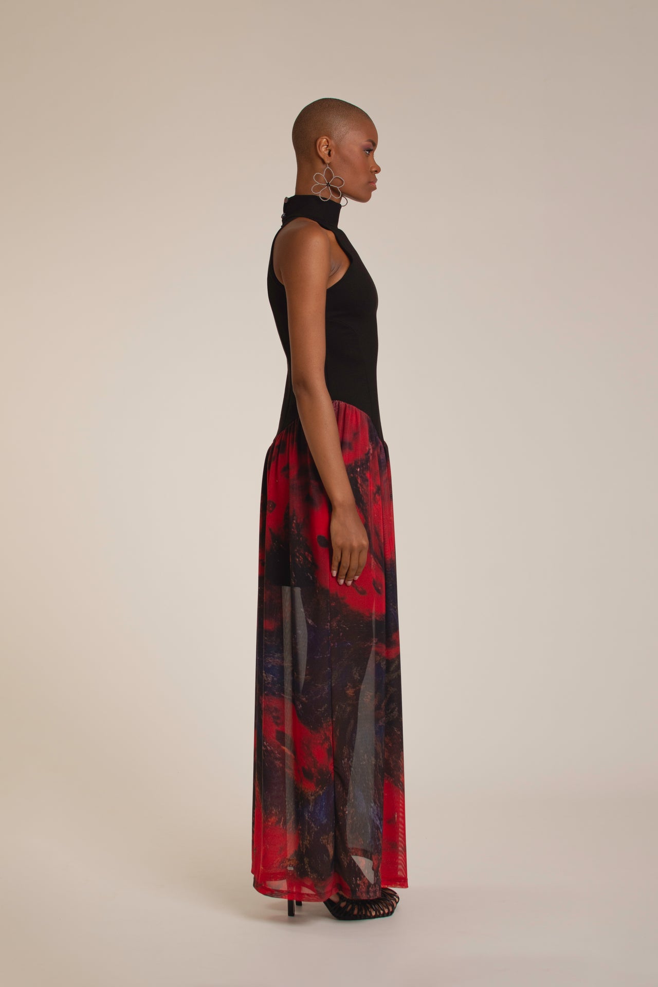 “Red Roses” Halter Sundress