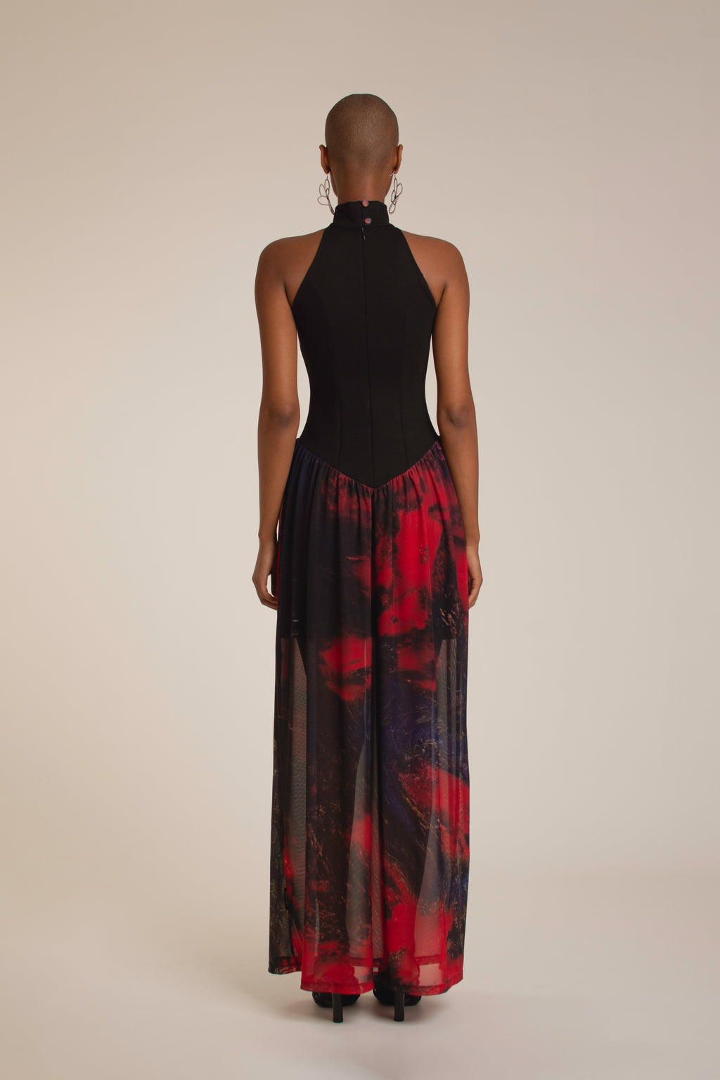 “Red Roses” Halter Sundress