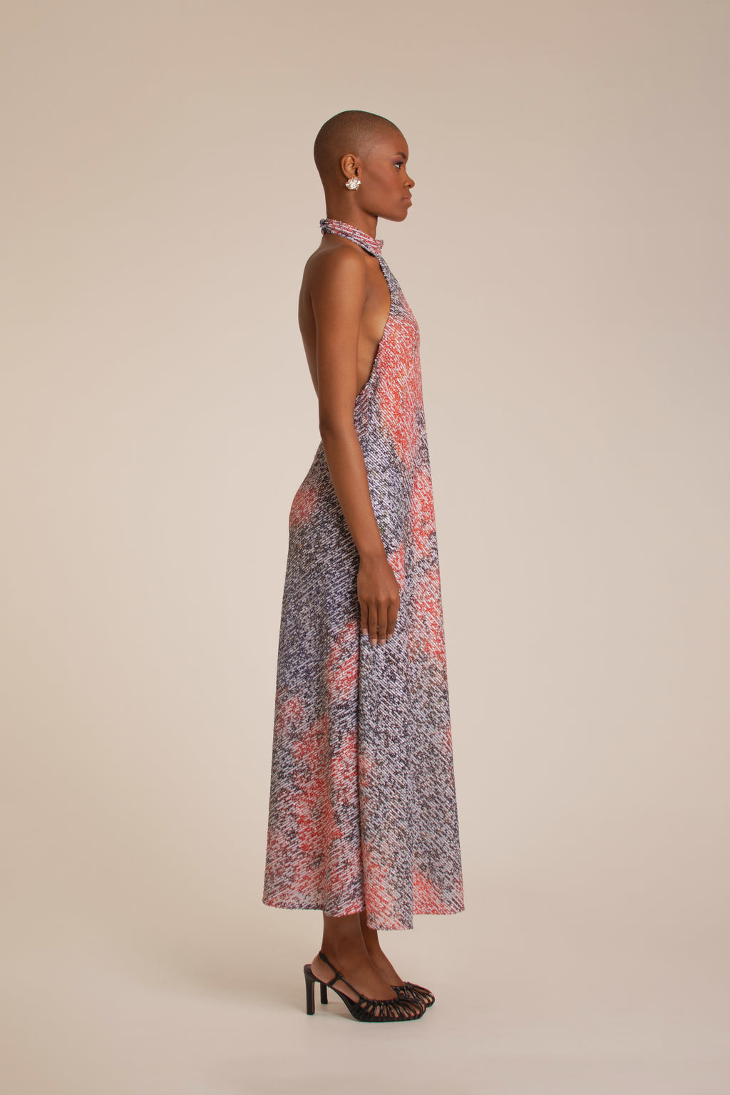 “Red Roses” Sequins Halter Dress