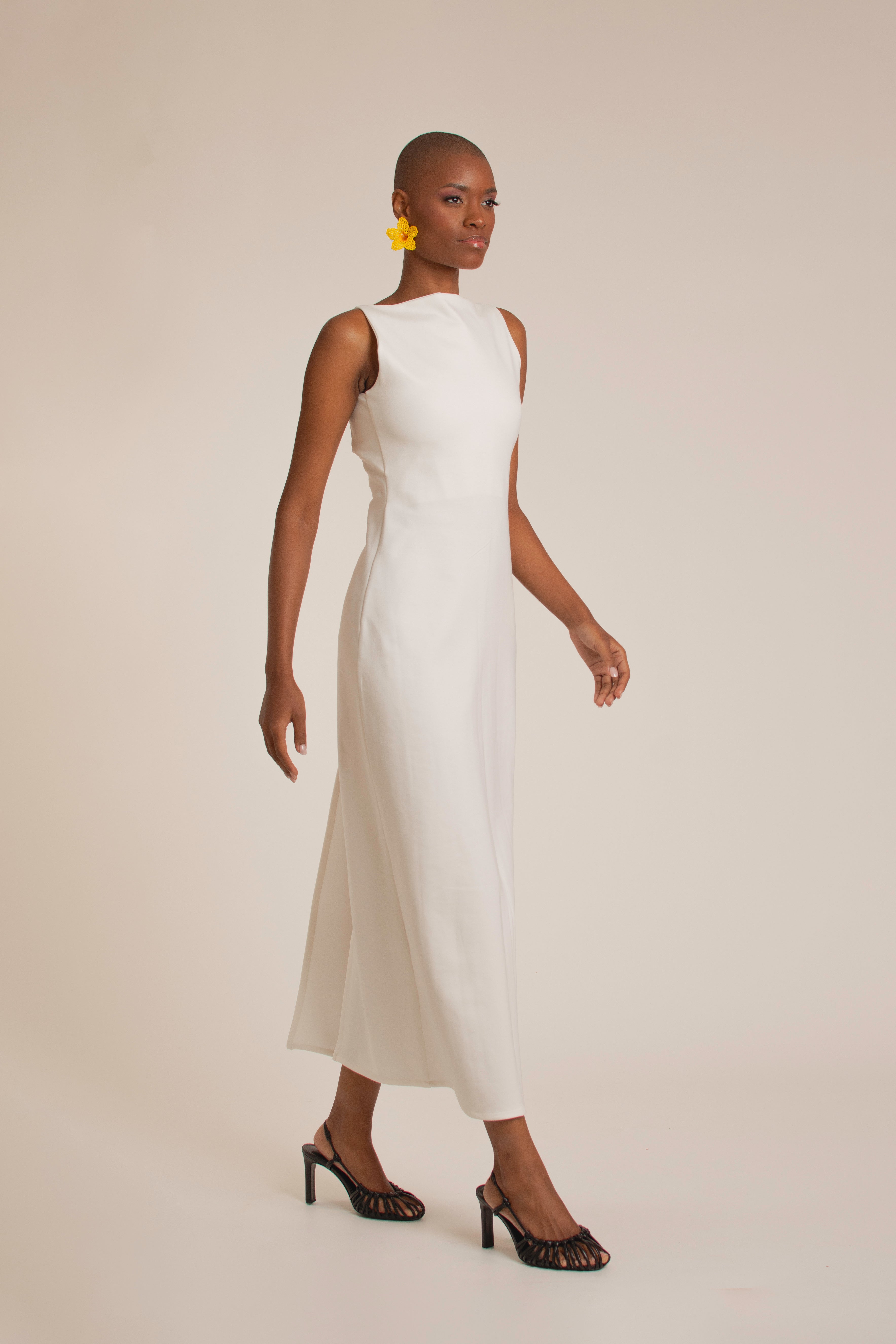 Essential White Long Dress