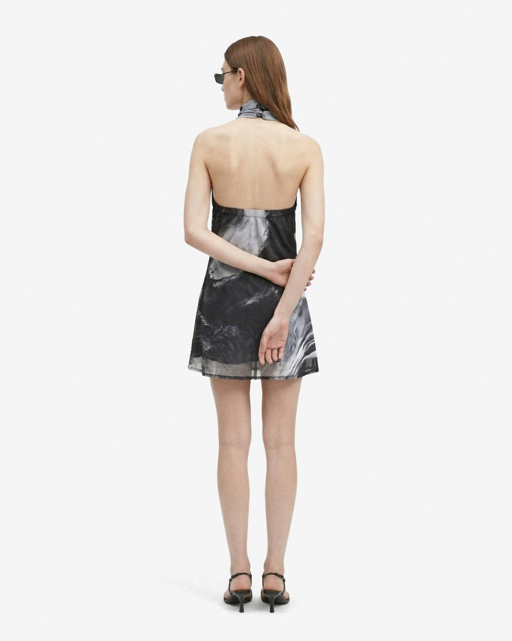 Halter Mesh Mini Dress