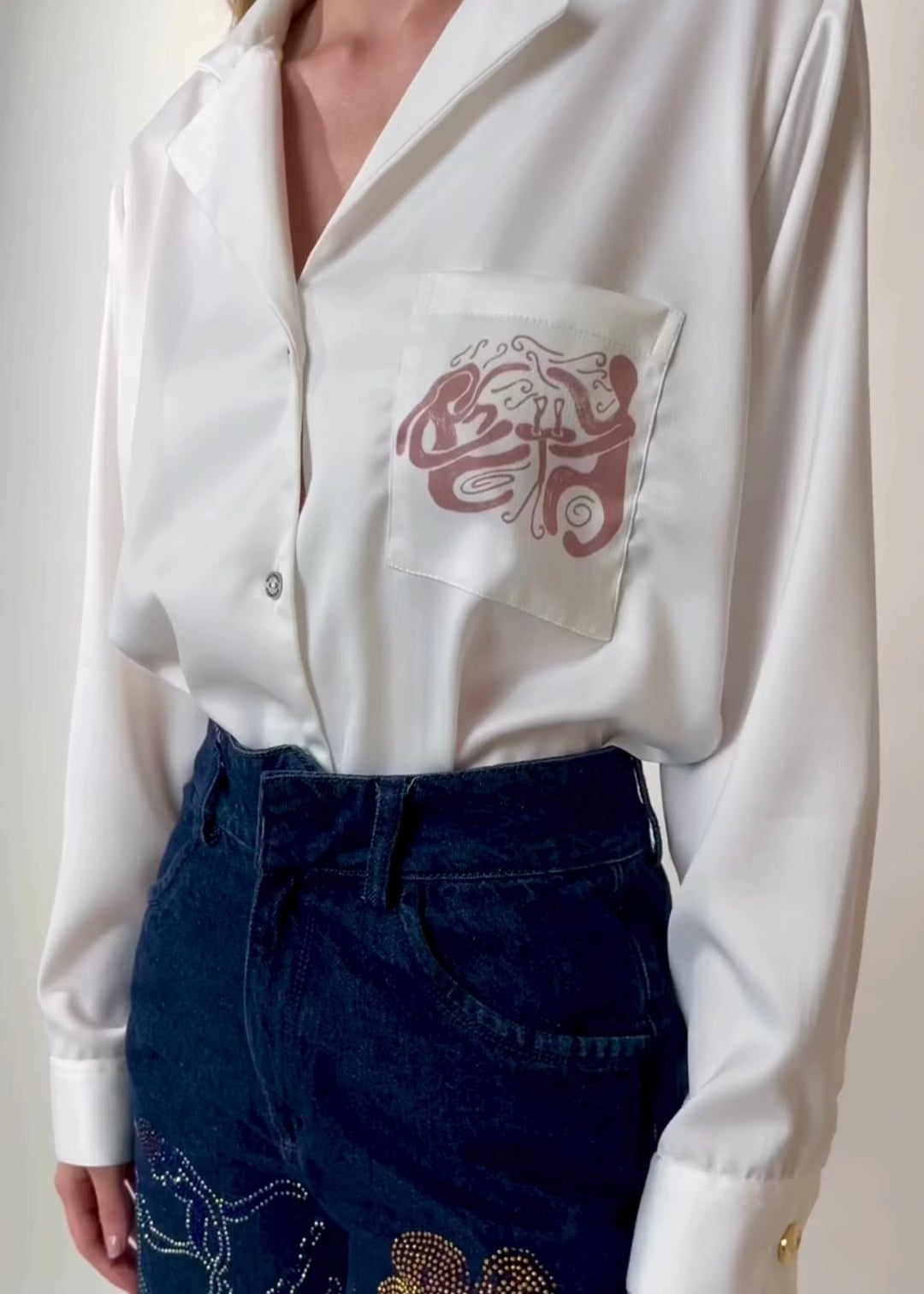 White Conversation Shirt