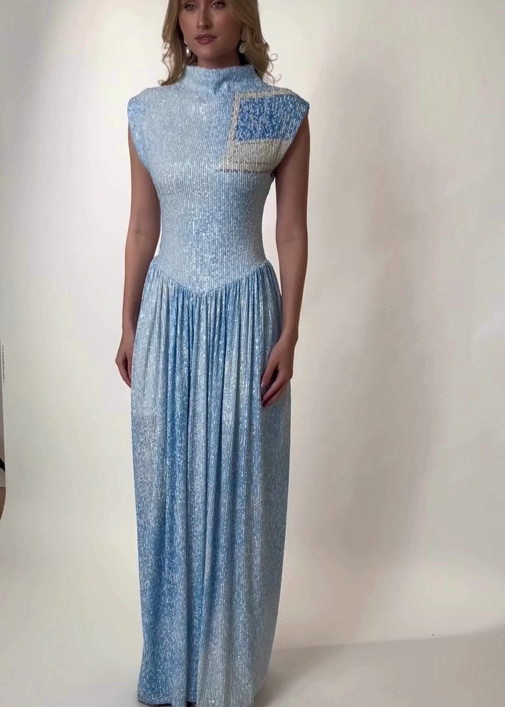 Sky Sequins Gown