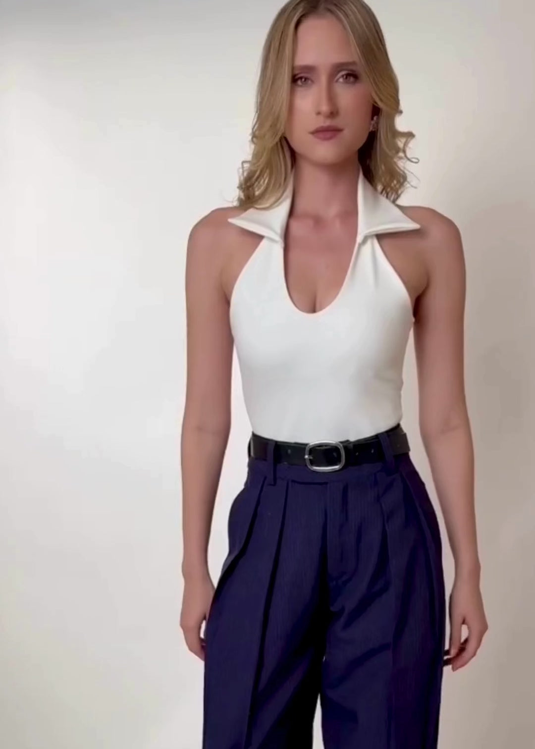 White Draft Top