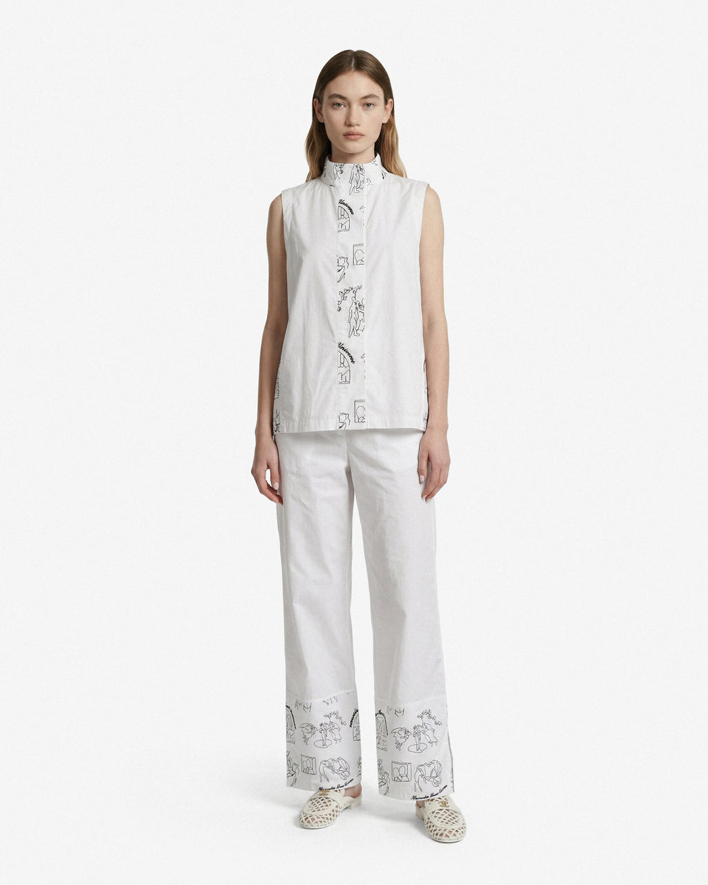 Relaxed Pant - White/Black