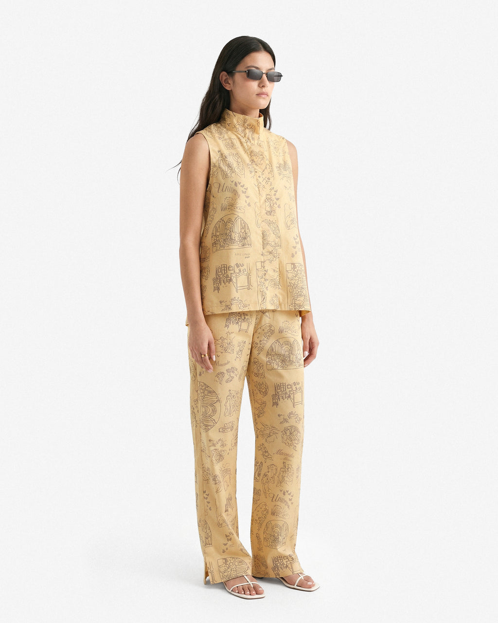 Relaxed Pant - Yellow/Gray
