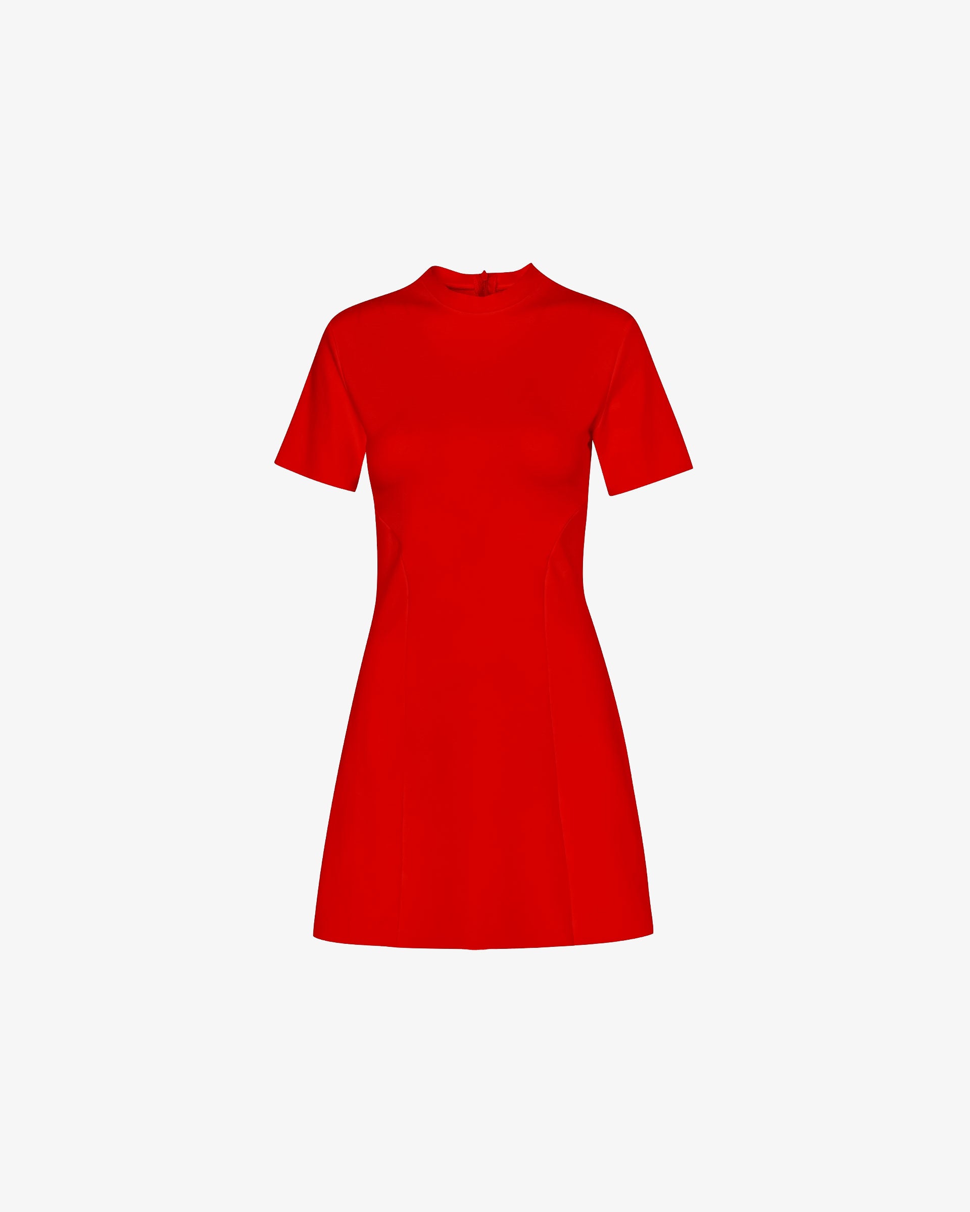 Structured Mini Dress in Red