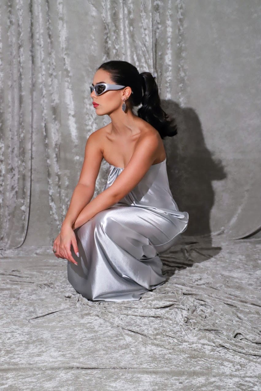 The Liquid Silver Dress MACONDIA