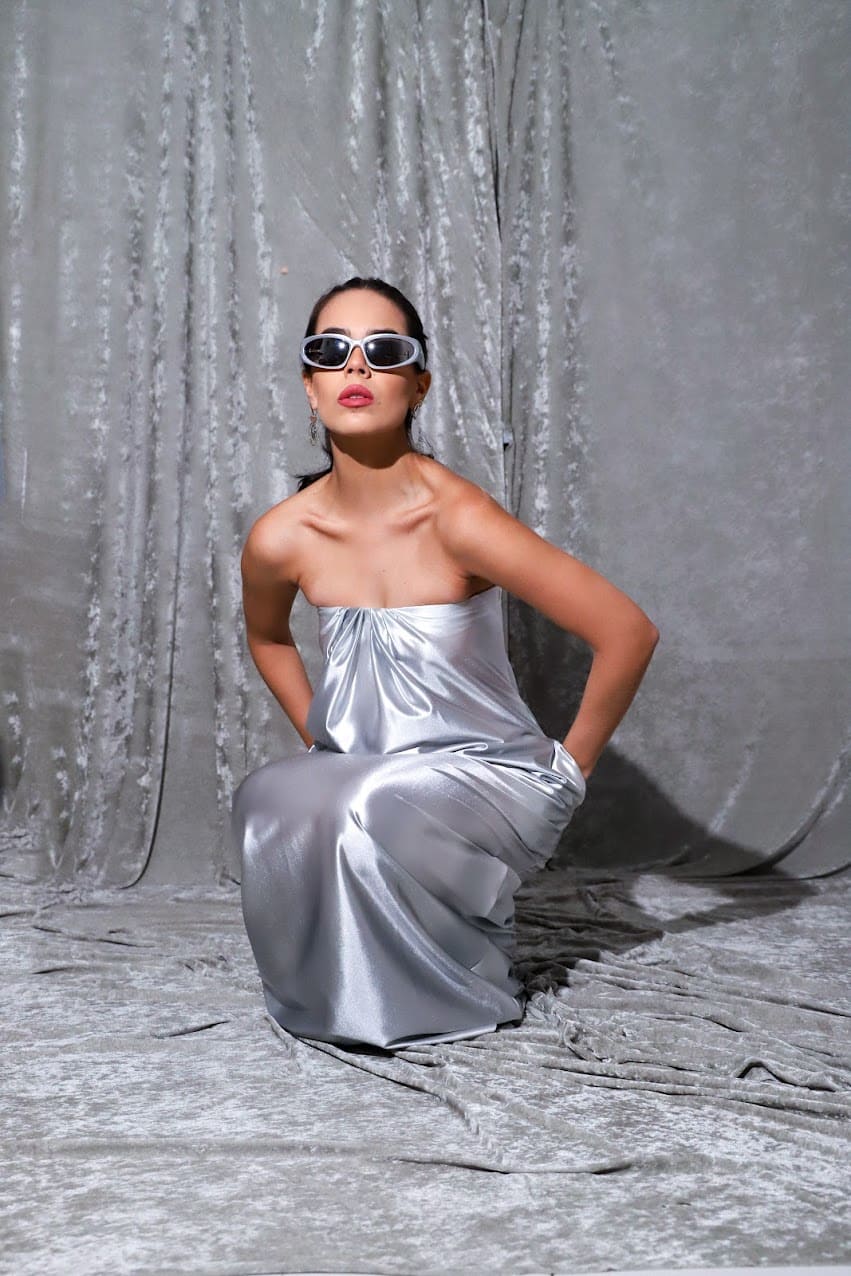 The Liquid Silver Dress