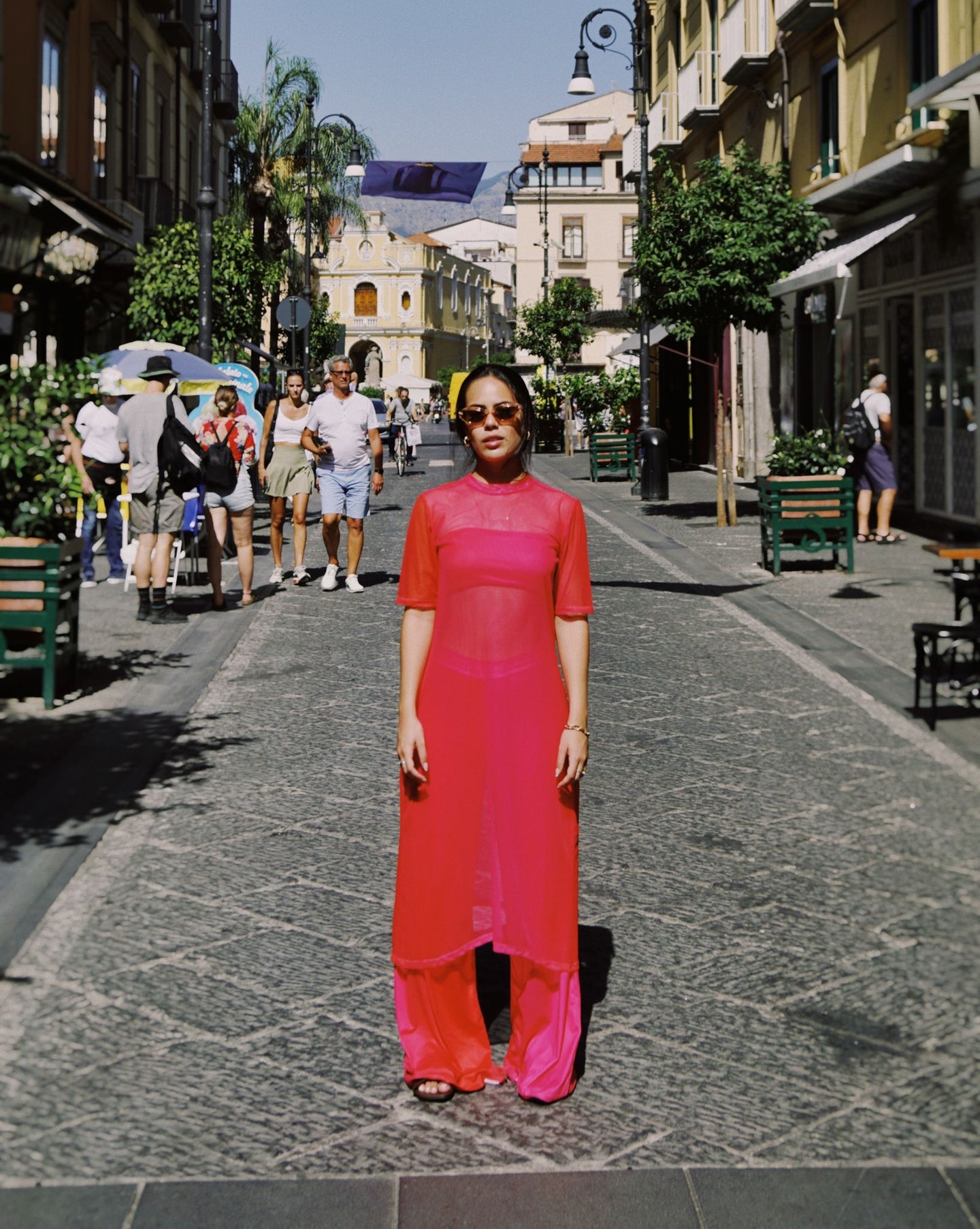 “The Beach Midi Dress” Fuchsia